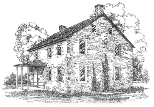 Nicholas Stoltzfus House Drawing